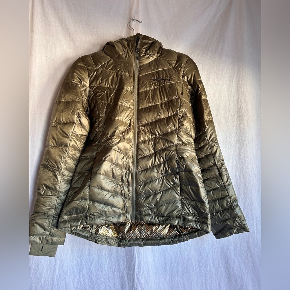NWOT Columbia Joy Peak Hooded Jacket for Ladies - Stone Green - XS​